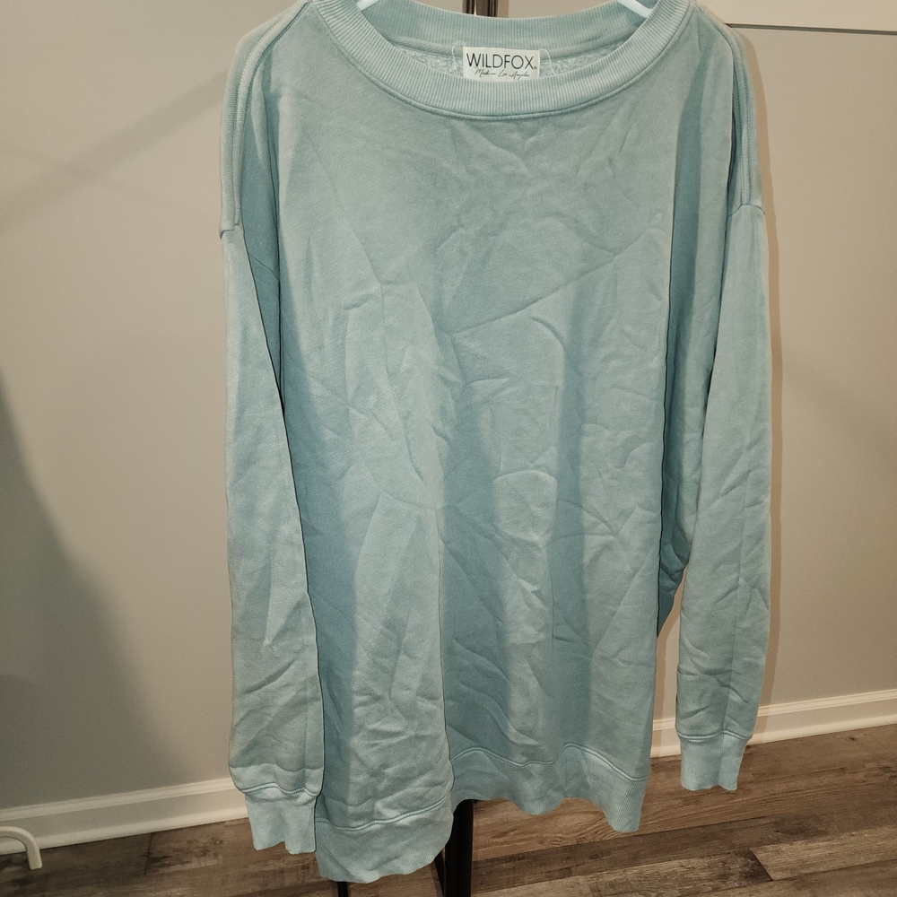 Wildfox Light Blue Searching For Love Sweatshirt